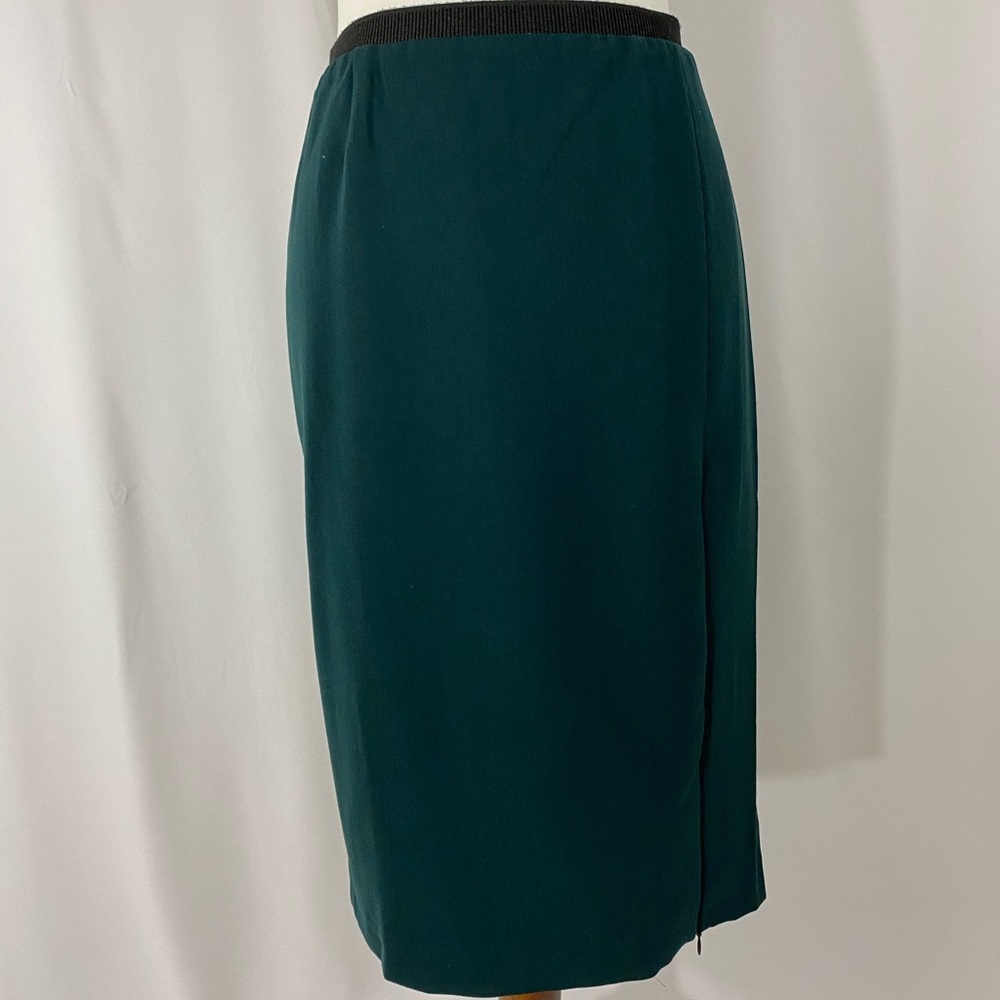 Zara Teal Blue Wool Pencil Skirt